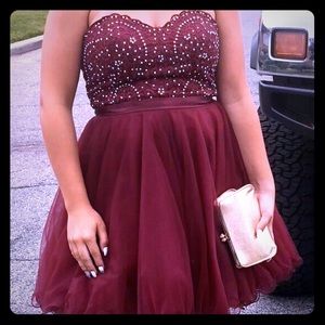 Strapless cocktail dress